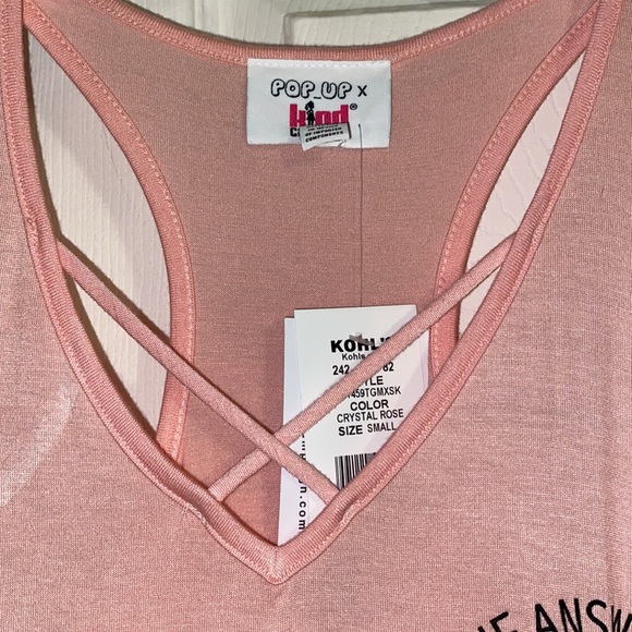 Pop Up Kind Campaign Blush Rose “The Answer Is Love” Tank Top NWT - Picture 4 of 9